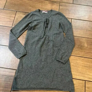 VELVET 100% cashmere babydoll dress gray small